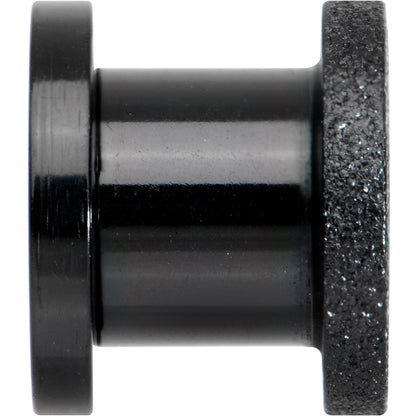 Black PVD Sandblasted Screw Fit Tunnel Plug Set 5mm to 16mm