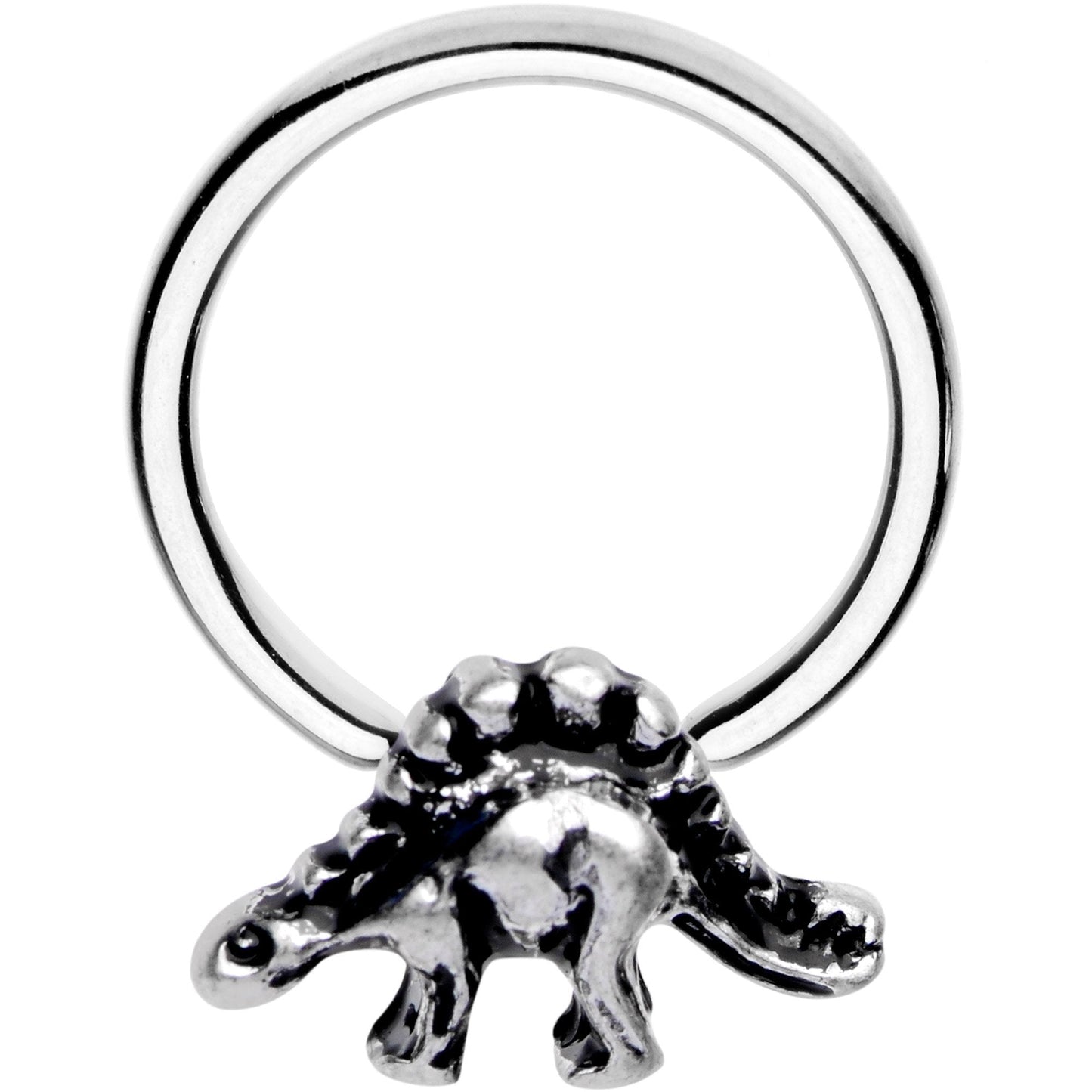 16G 3/8 Splendid Stegosaurus BCR Captive Ring