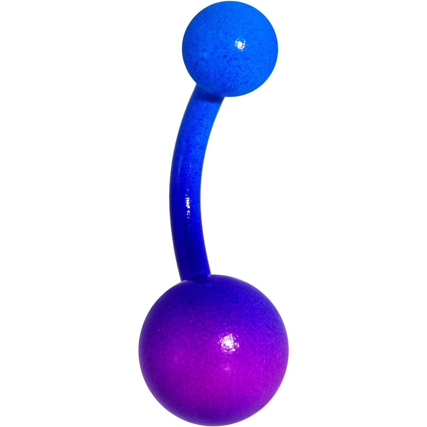 14G 3/8 Color Plated Purple Blue Fade Belly Ring