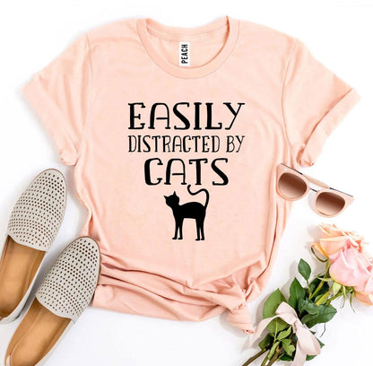 Easily Distracted By Cats T-Shirt - Jaico Online Shop