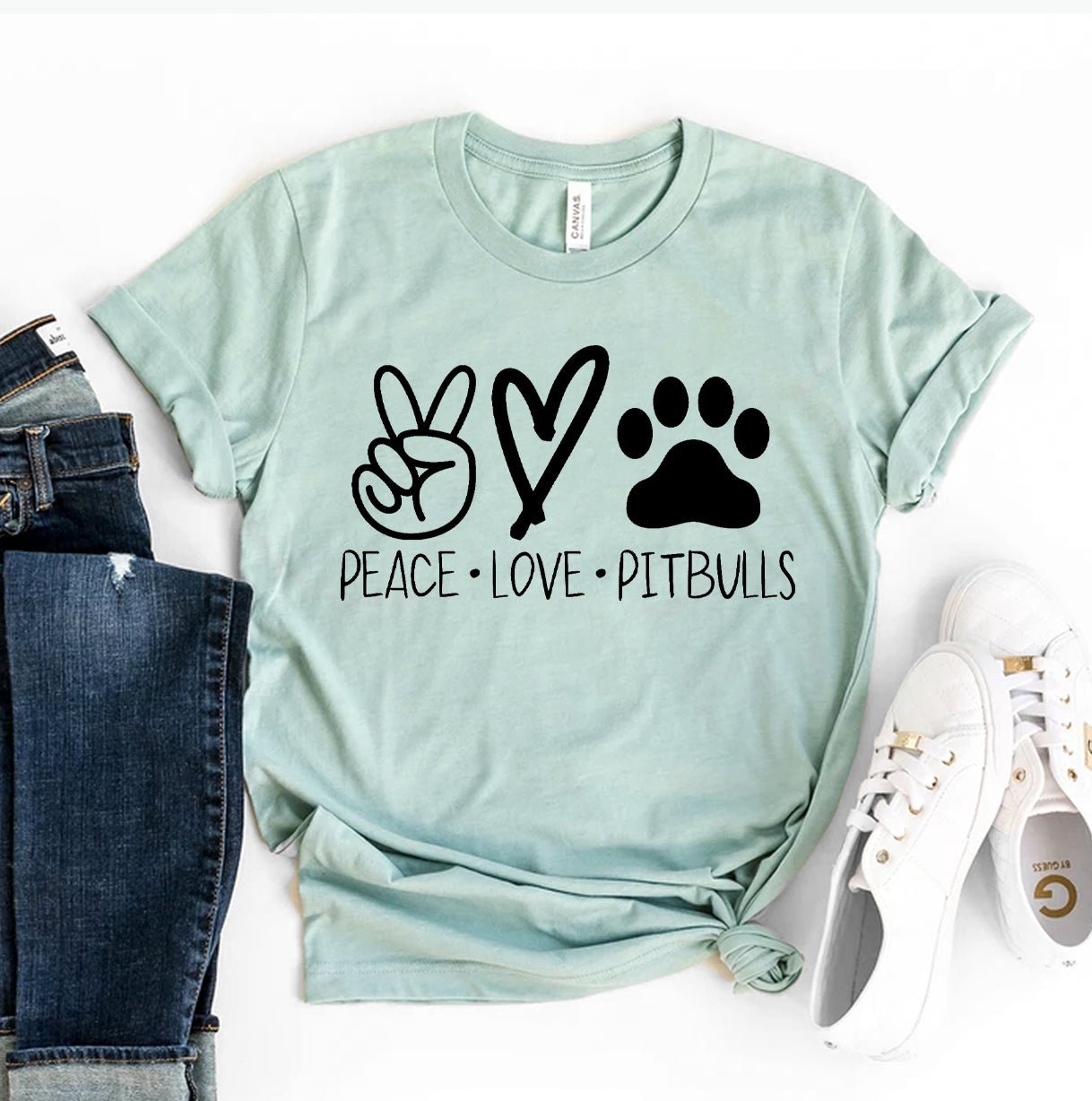 Peace Love Pitbulls T-shirt - Jaico Online Shop