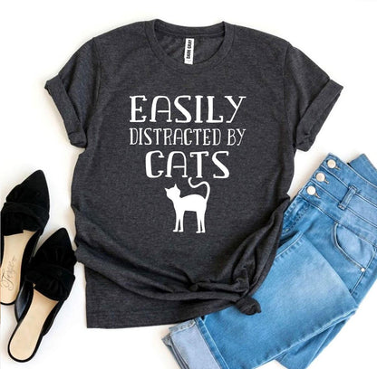 Easily Distracted By Cats T-Shirt - Jaico Online Shop