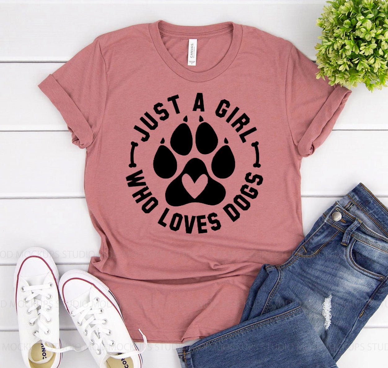 Just A Girl Who Loves Dogs T-Shirt - Jaico Online Shop