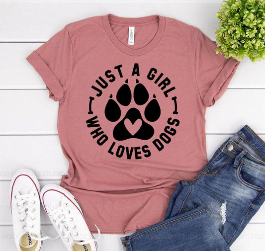Just A Girl Who Loves Dogs T-Shirt - Jaico Online Shop