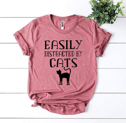 Easily Distracted By Cats T-Shirt - Jaico Online Shop
