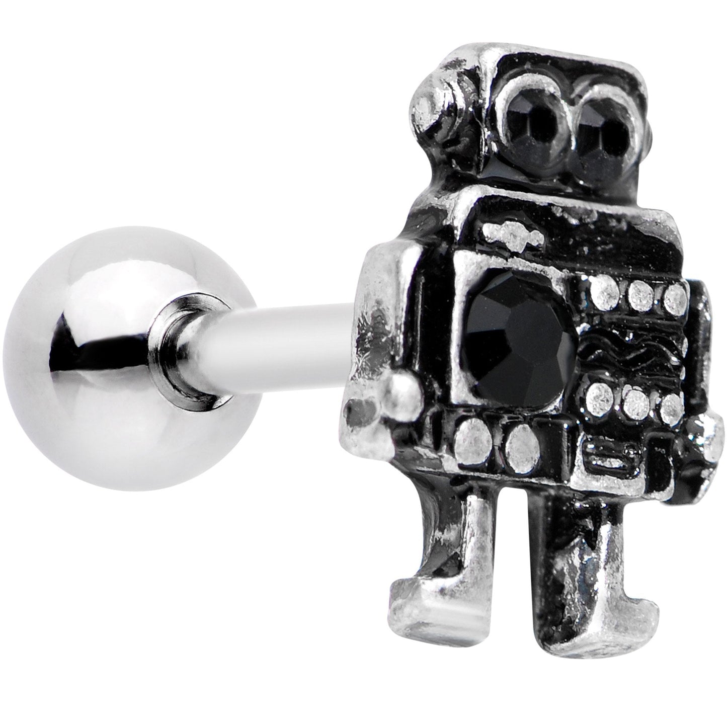 16G 1/4 Steampunk Ratchet Robot Cartilage Tragus Earring