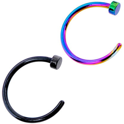 20G 5/16 Pack Set of 5 Assorted Stainless Steel Nose Hoop Rings