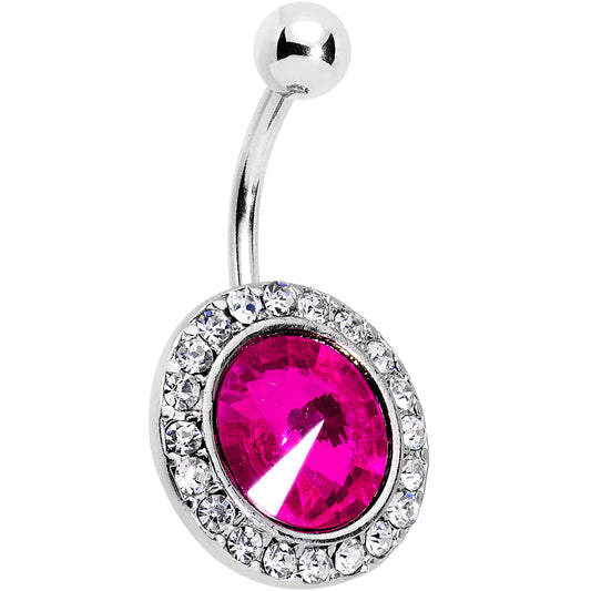 Clear Pink Gem Pirouette Princess Charming Belly Ring