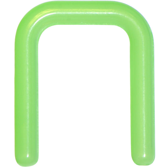 14G 7/16 Green Flexible Bioplast Square Septum Retainer