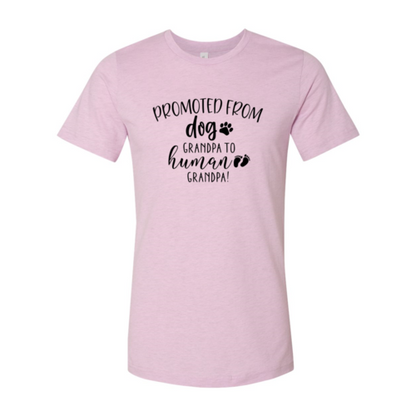 Promoted From Dog Grandpa to Human Grandpa T-Shirt