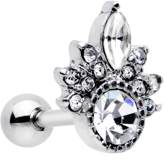 16G 1/4 Clear Gem Cocktail Party Tragus Cartilage Earring