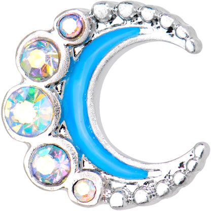 Auora Gem Encrusted Crescent Moon Cartilage Tragus Earring