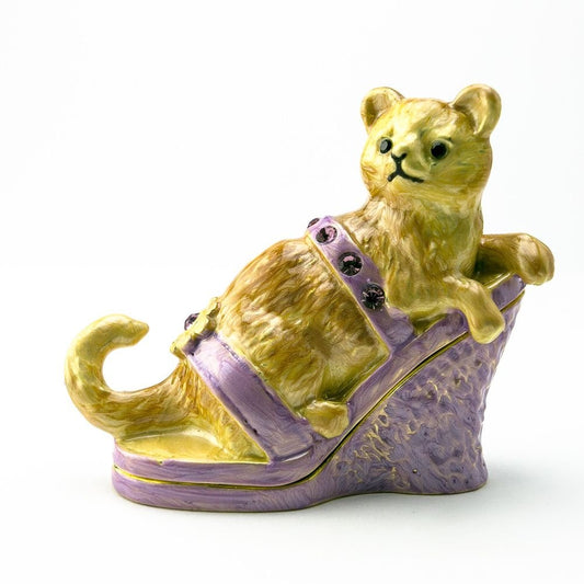 Cat sitting on an Evening Shoe - Jaico Online Shop
