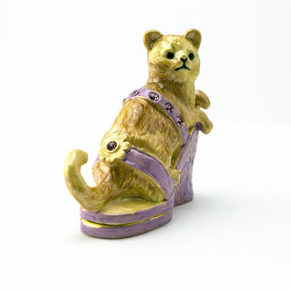 Cat sitting on an Evening Shoe - Jaico Online Shop