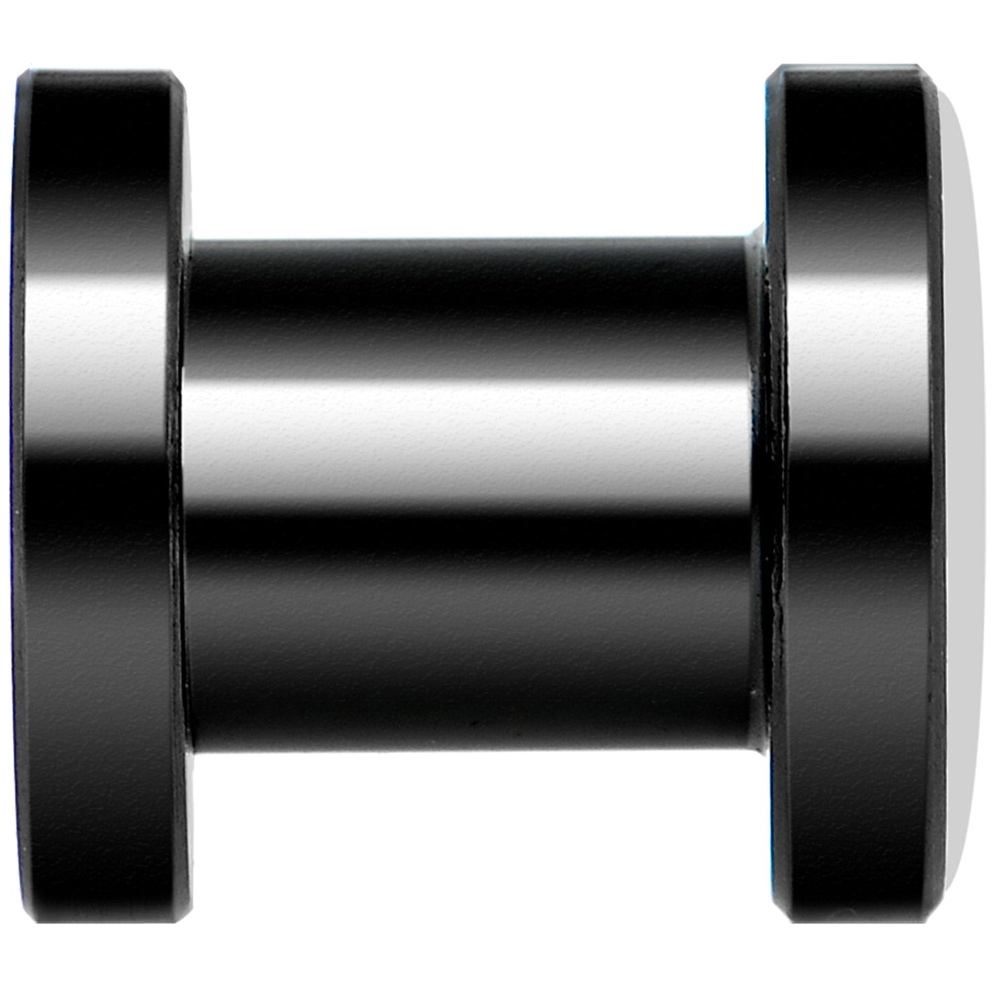 Black White Leopard Eyes Black Anodized Screw Fit Plug Set 2G