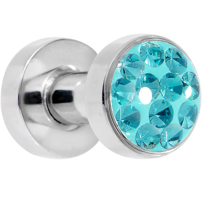 8G Zircon Blue Ferido Crystal Steel Screw Fit Plug Set