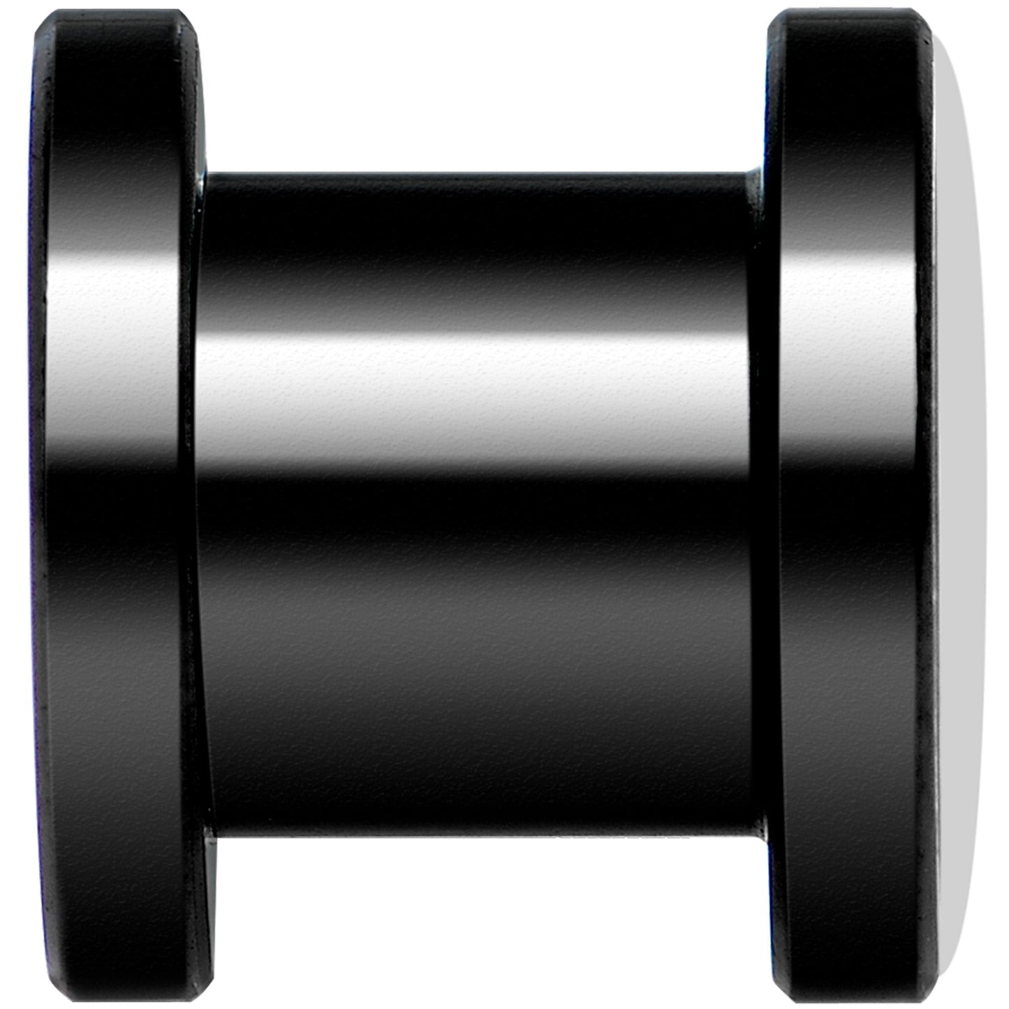 Black White Tiger Eyes Black Anodized Screw Fit Plug Set 0G