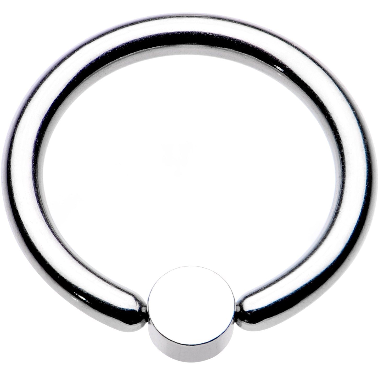 12G 1/2 Aqua Faux Opal 4mm Disc BCR Captive Ring