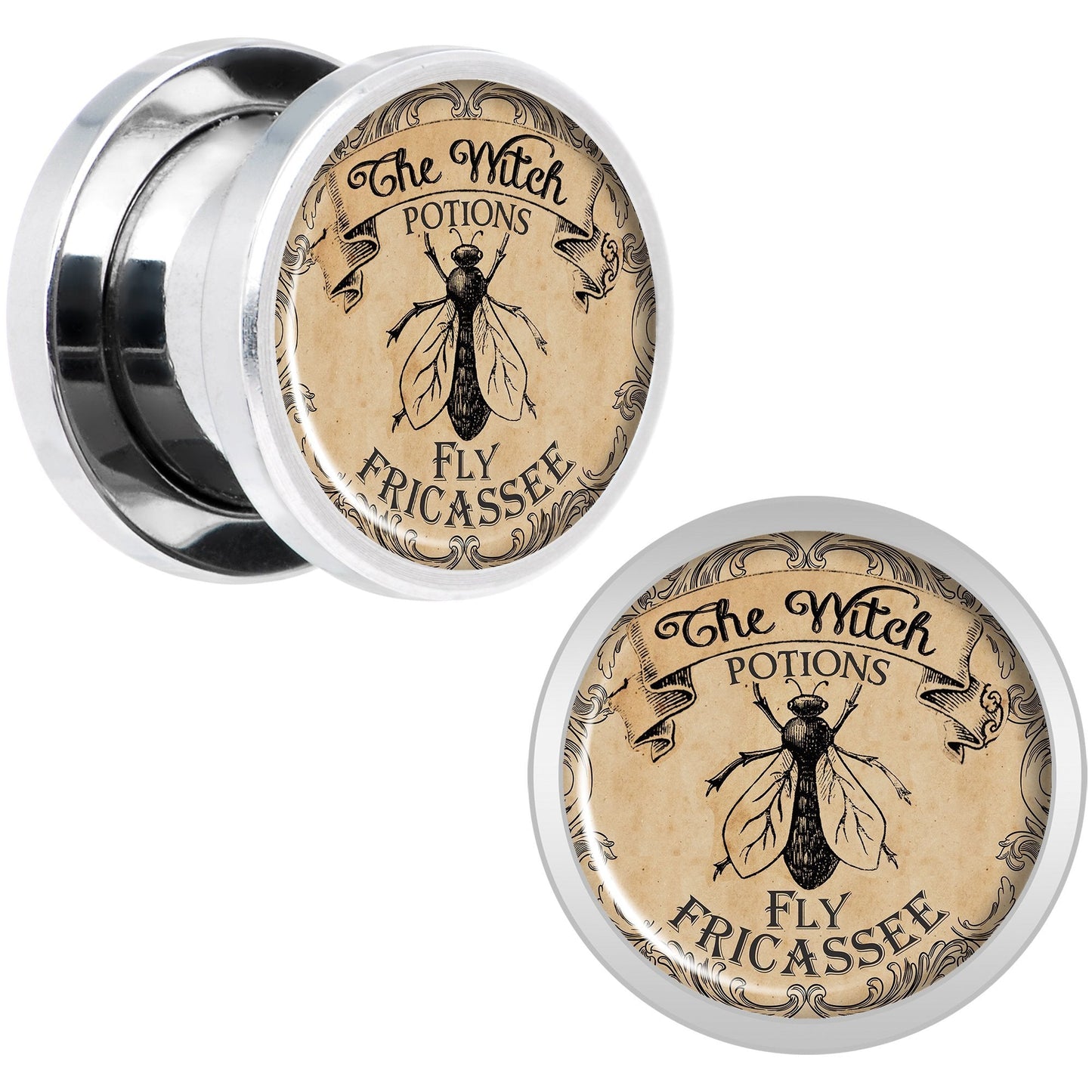 Witches Brew Fly Fricassee Halloween Plug Set  0G to 20mm