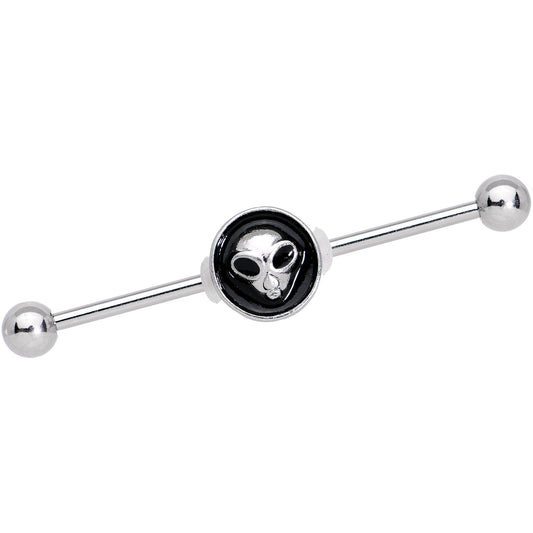 14G Look Out for Alien Industrial Barbell 38mm