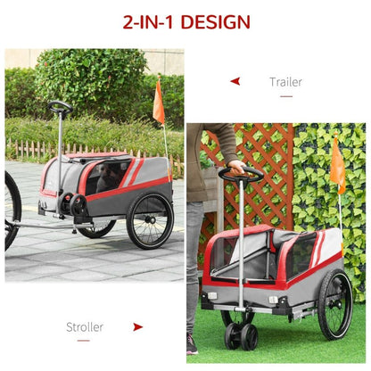 Pet Bike Trailer 2 - in - 1 Travel Stroller - Jaico Online Shop