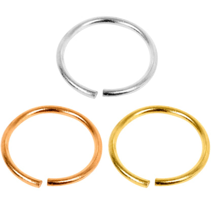 20G 5/16 Multi Color Seamless Circular Ring Set of 5