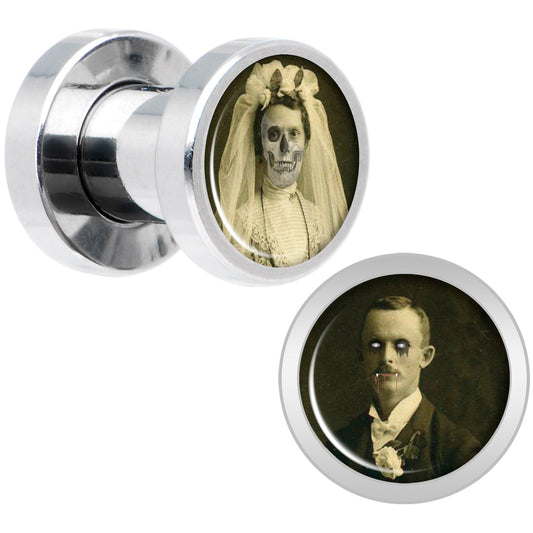 Undead Bride and Groom Halloween Plug Set 4G