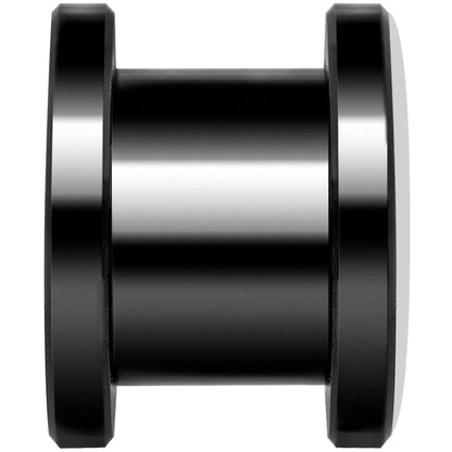 Black White Leopard Eyes Black Anodized Screw Fit Plug Set 00G