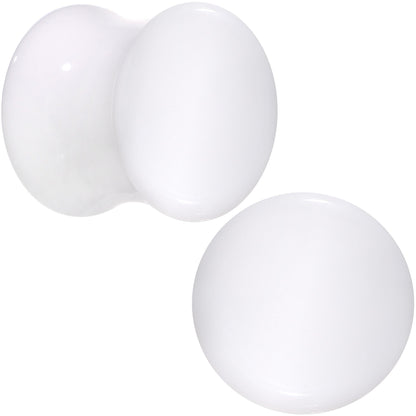 White UV Acrylic Saddle Plug Set 4mm to 25mm
