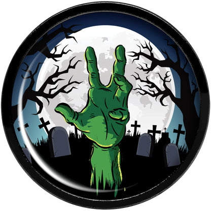 Cemetery Zombie Hand Halloween Black Anodized Plug Set 9/16