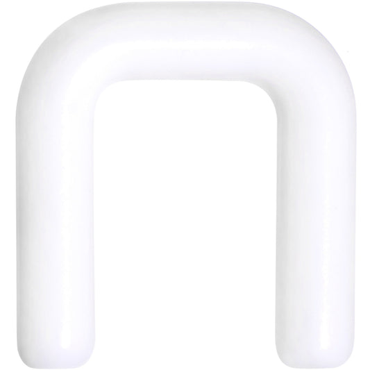 10G 1/2 White Flexible Bioplast Square Septum Retainer
