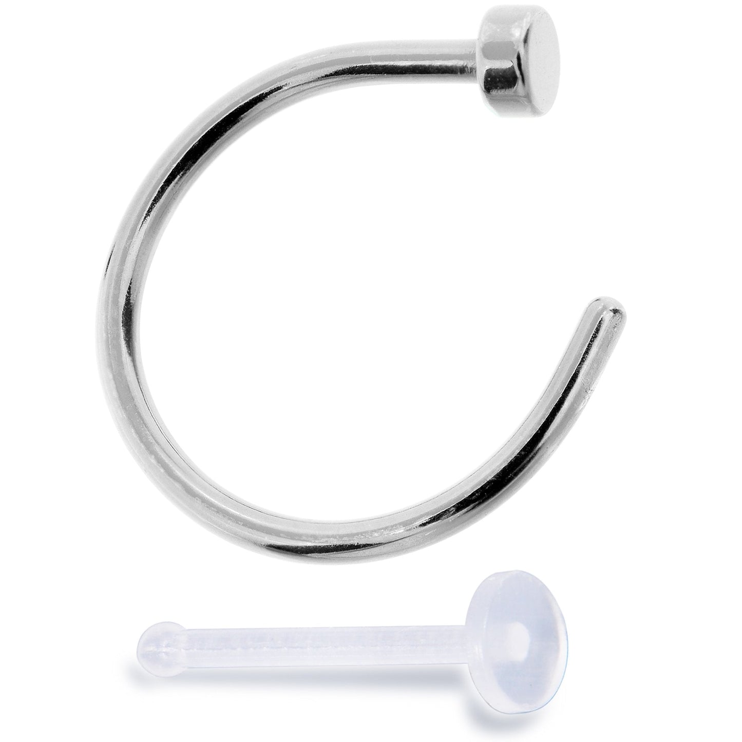 20G 5/16 Pack Set of 5 Assorted Stainless Steel Nose Hoop Rings