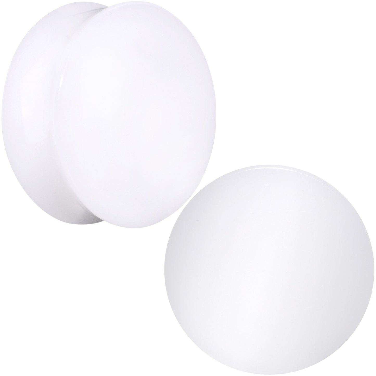 White UV Acrylic Saddle Plug Set 4mm to 25mm
