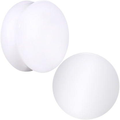 White UV Acrylic Saddle Plug Set 4mm to 25mm