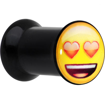 2G Licensed Heart Eyes emoji Acrylic Double Flare Plug Set