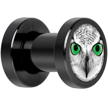 Black White Owl Black Anodized Screw Fit Plug Set 4G
