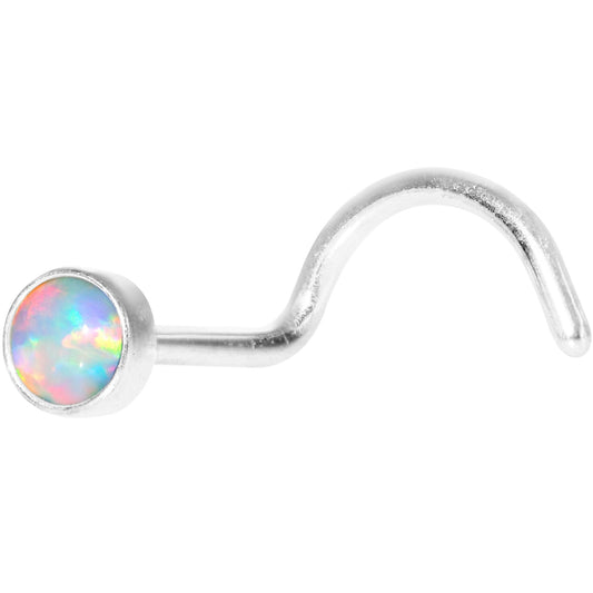 White 3mm Synthetic Opal Press Fit Left Nose Screw
