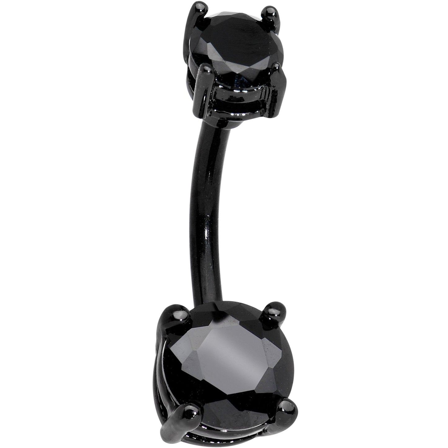 Black Gem Gothic Beauty Belly Ring