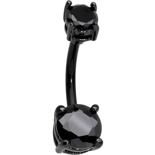 Black Gem Gothic Beauty Belly Ring