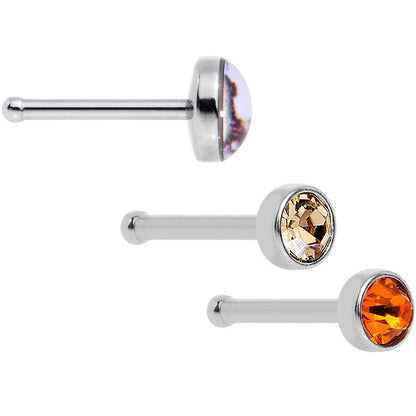 20G Licensed NFL Cleveland Browns Logo Nose Bone 3 Pack Set