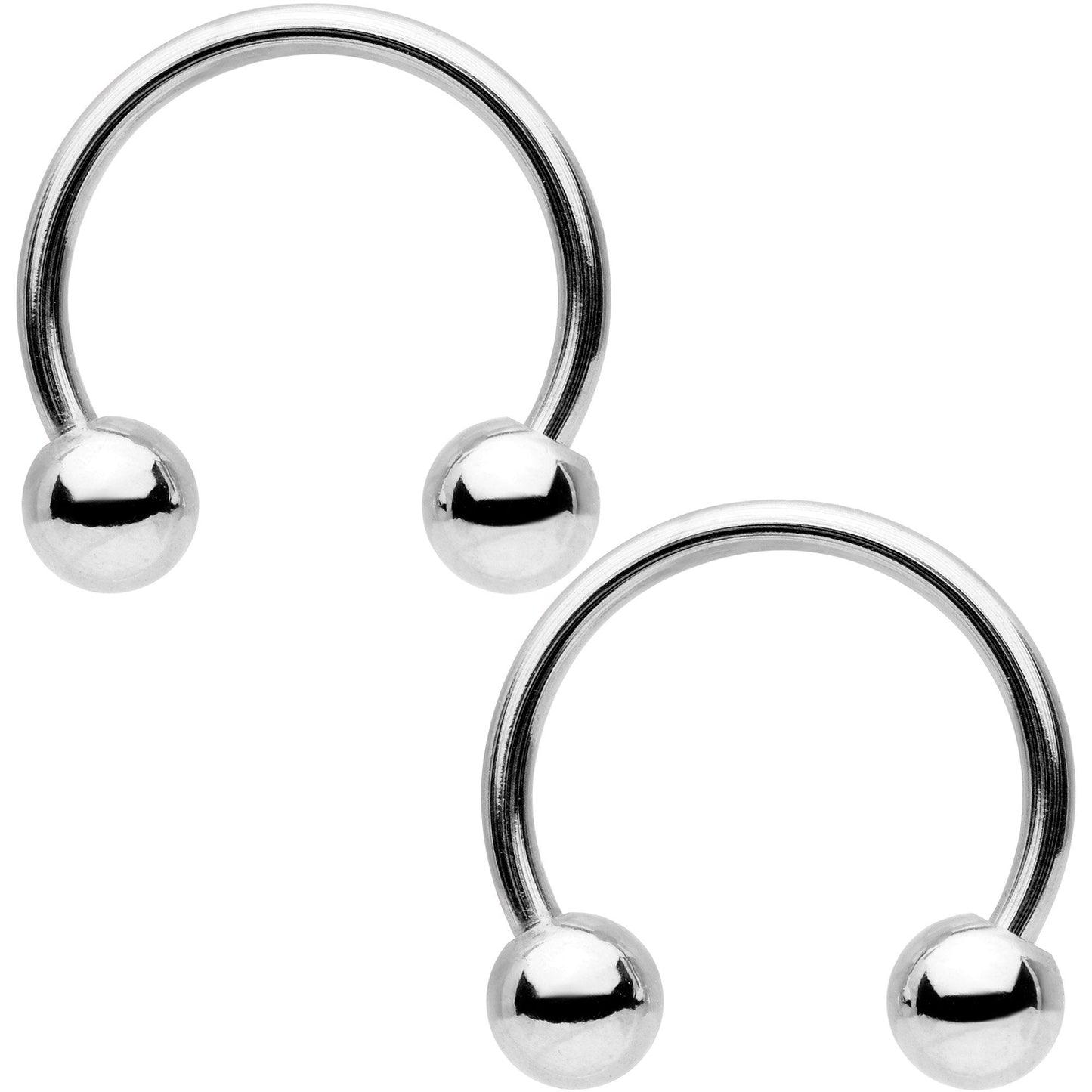 16G 3/8 Rainbow Black Gold Tone PVD Pack Set of 8 Horseshoe Barbells