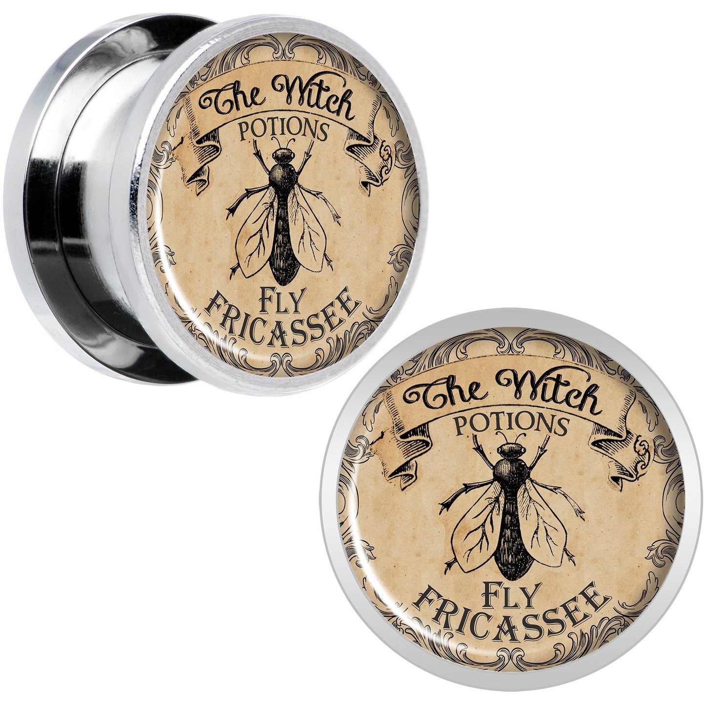 Witches Brew Fly Fricassee Halloween Plug Set  0G to 20mm