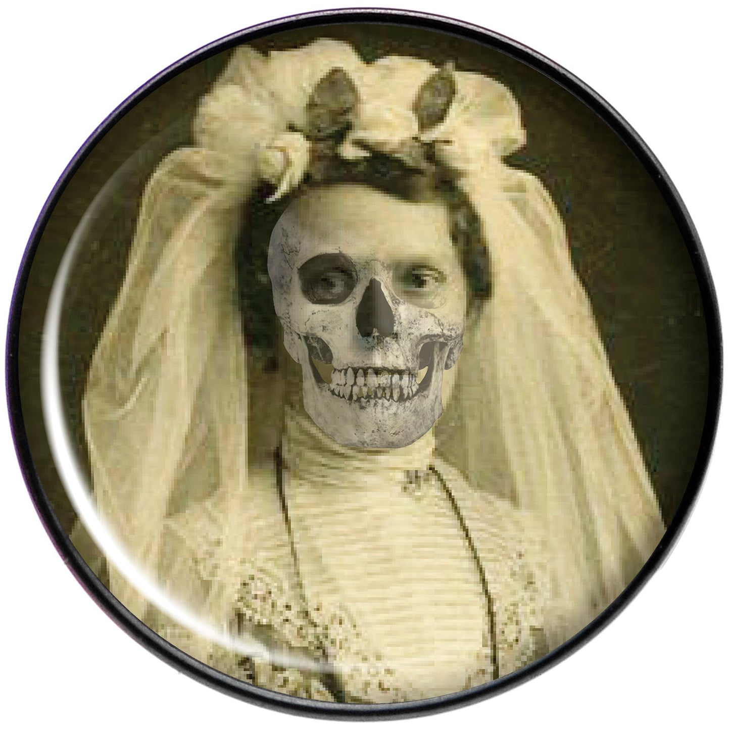 Skeleton Bride Halloween Black Barbell Tongue Ring