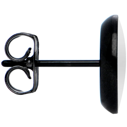 Christmas Santa Suit Black Stud Earrings