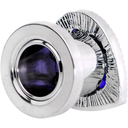 Clear Purple Gem Hug Your Heart Screw Fit Plug Set 6mm to 22mm