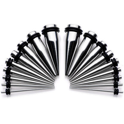 9 Piece Ear Stretching Kit in Stainless Steel Set of 2