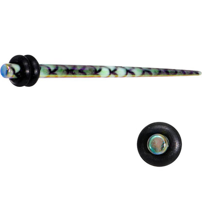 Rainbow Acrylic Mermaid Scale Straight Taper Set 14G to 12mm