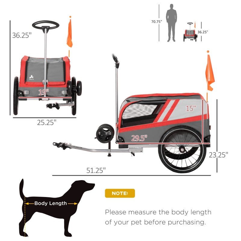 Pet Bike Trailer 2 - in - 1 Travel Stroller - Jaico Online Shop