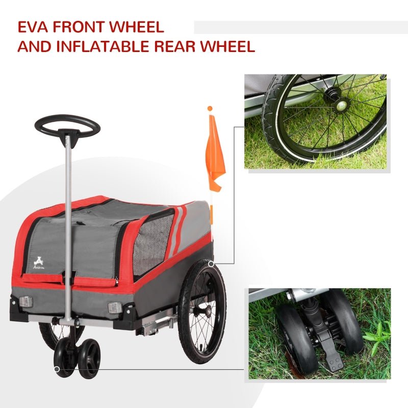 Pet Bike Trailer 2 - in - 1 Travel Stroller - Jaico Online Shop