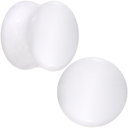 White UV Acrylic Saddle Plug Set 4mm to 25mm